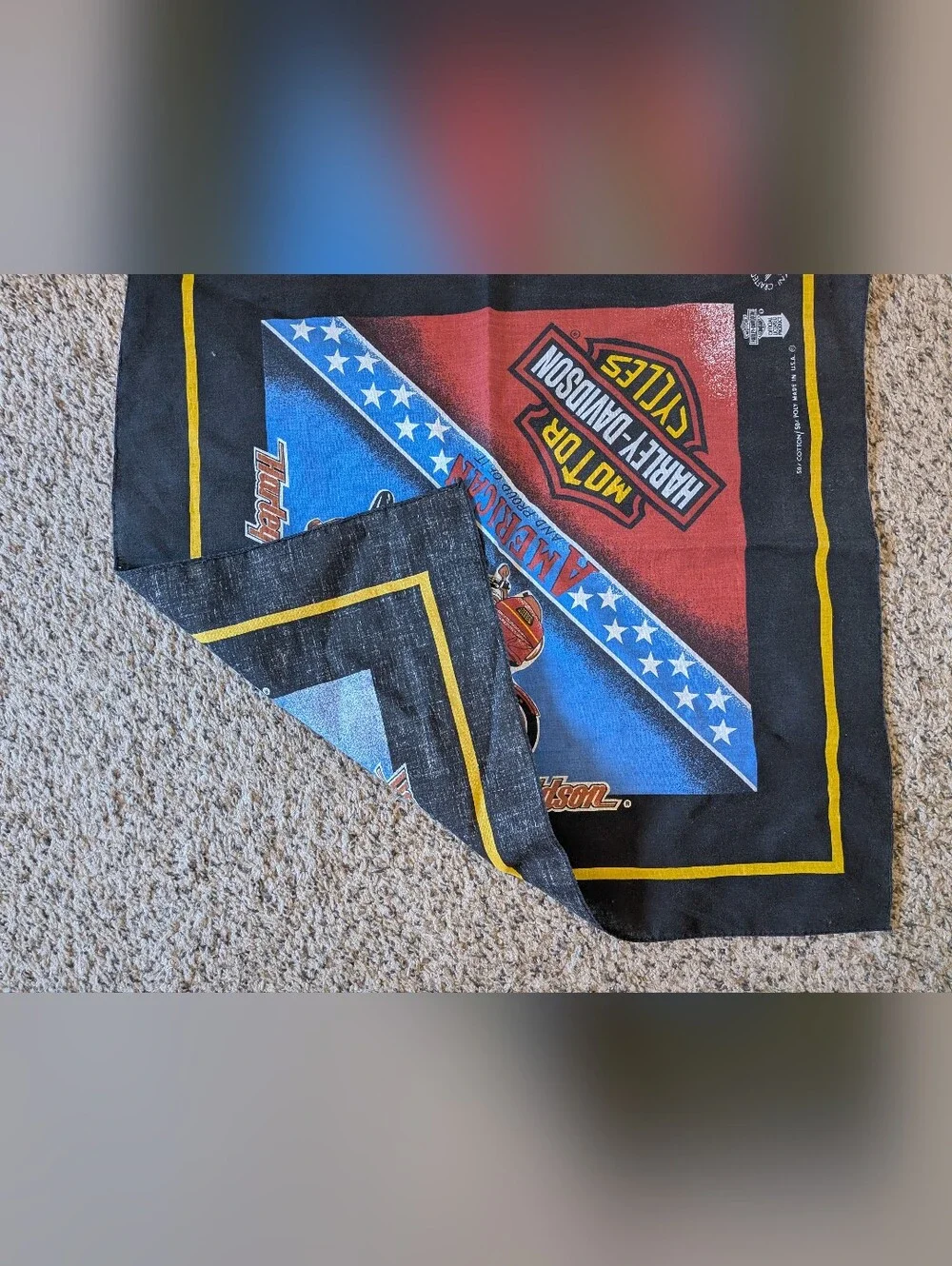Vintage Harley-Davidson Davidson Square Bandana